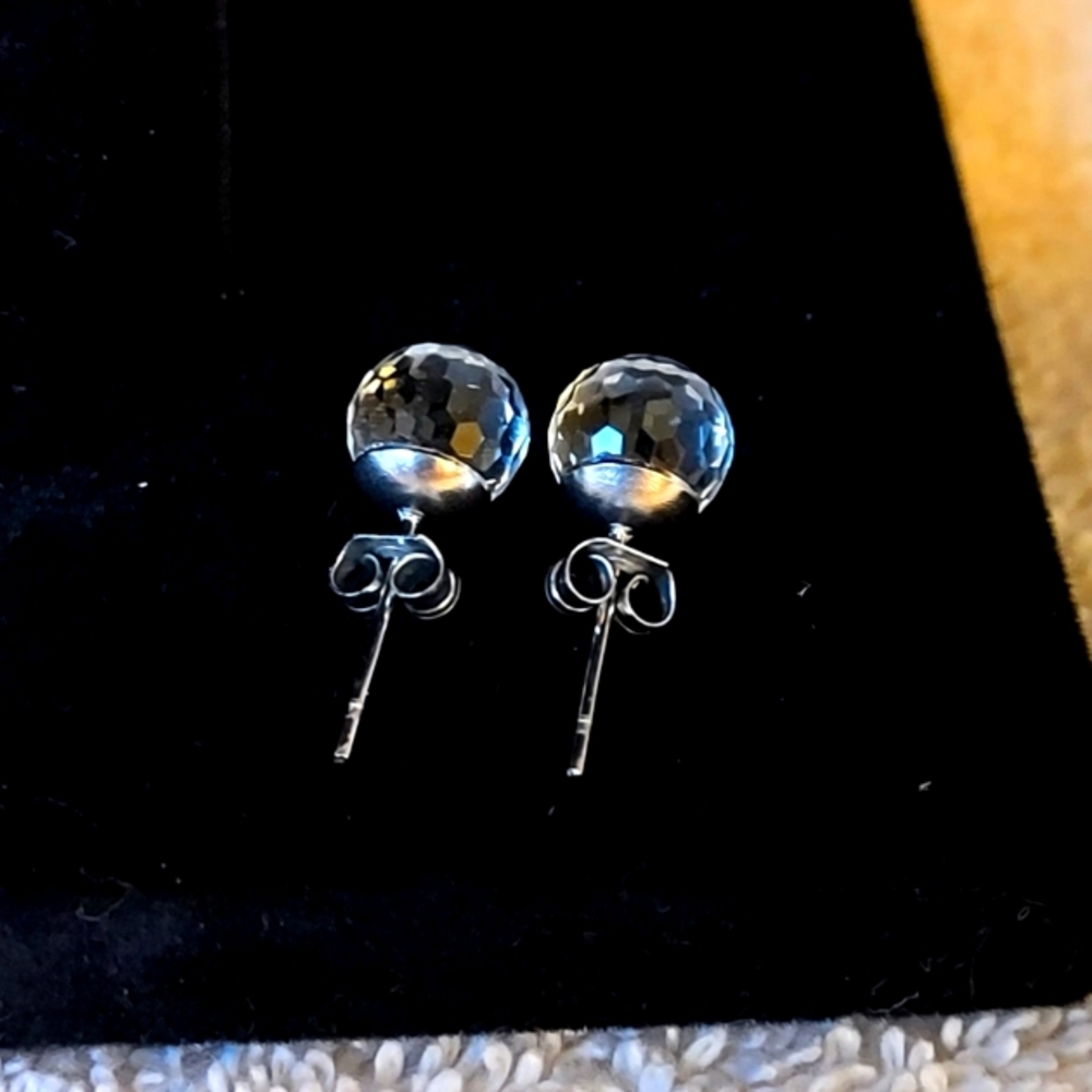 Diamond Cut Crystal Studs